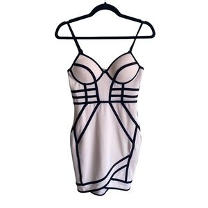 NWT Nude/Black Mini Dress